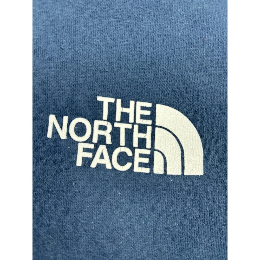 The‎ North Face Hoodie Mens Medium Blue Graphic Half Dome Logo Pullover M